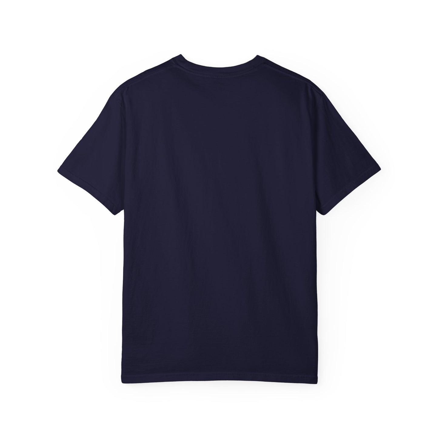 Cherry Bow T-Shirt — Retro Blue Stripes Graphic Tee
