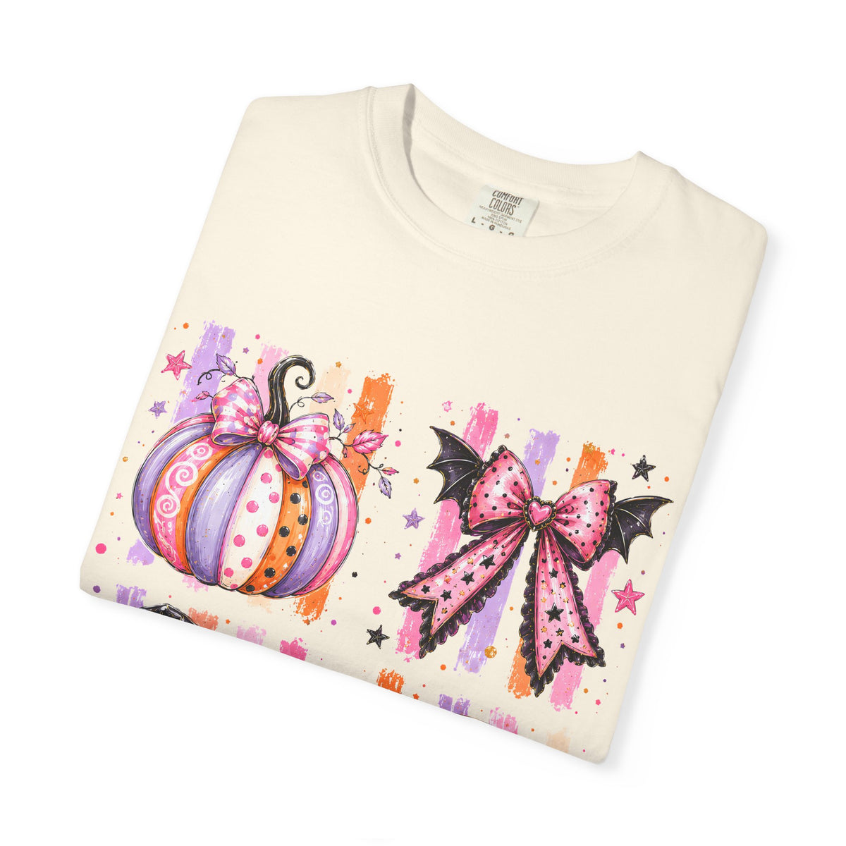 Halloween Cute Icons T-Shirt — Pumpkin, Ghost & Moon Graphic Tee