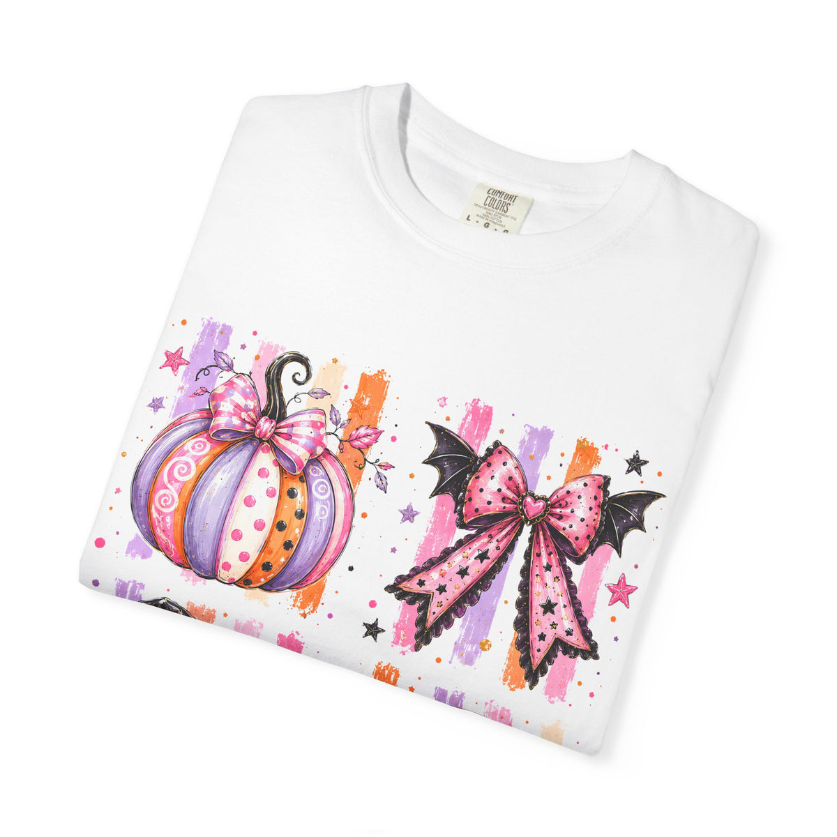 Halloween Cute Icons T-Shirt — Pumpkin, Ghost & Moon Graphic Tee